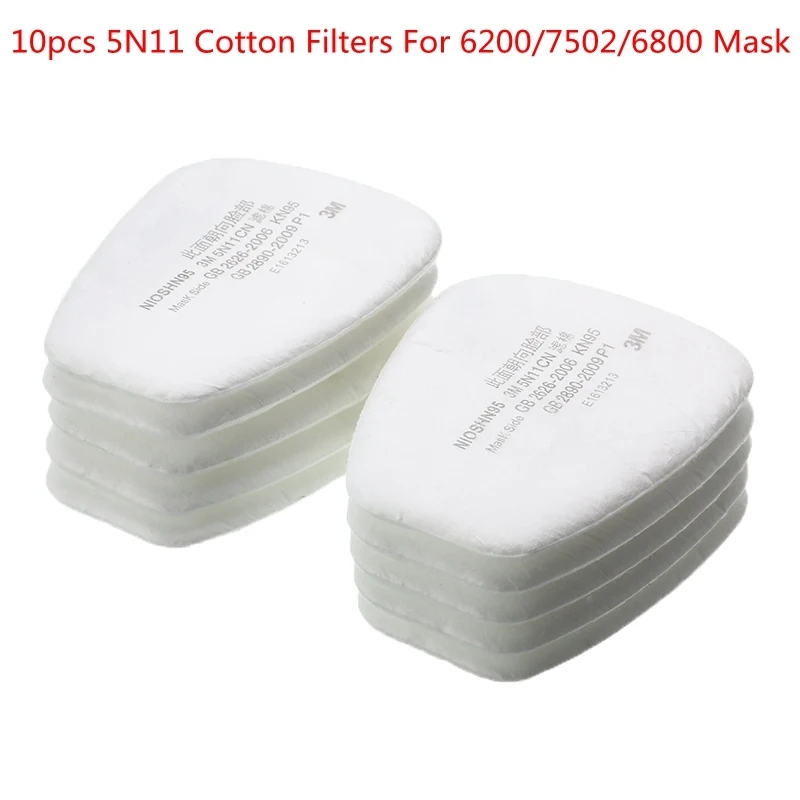 10pcs 5N11 Cotton Filters N95 Replacement Accessories Chemical Respirator Painting Spraying For 6200/7502/6800 Gas Dust Mask
10pcs 5N11 Cotton Filters N95 Replacement Accessories Chemical Respirator Painting Spraying For 6200/7502/6800 Gas Dust Mask