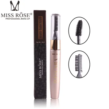 

Miss rose double head mascara waterproof long lasting Thick curling Lengthening mascara with eyelash brush in gold tube MS112