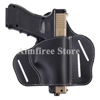Right Hand Ultimate 3 Slot Pancake OWB Leather Handgun Belt Holster Fits S&W Shield Glock Springfield XD
Right Hand Ultimate 3 Slot Pancake OWB Leather Handgun Belt Holster Fits S&W Shield Glock Springfield XD