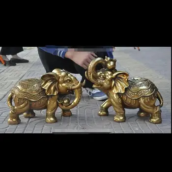 Auspicious China brass fengshui yuanbao Gourd wealth Lucky Elephant statue pair
Auspicious China brass fengshui yuanbao Gourd wealth Lucky Elephant statue pair