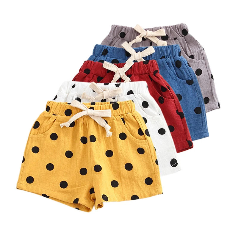 Фото Шорты для девочек штаны в горошек летние детские шорты одежда маленьких | Мать и