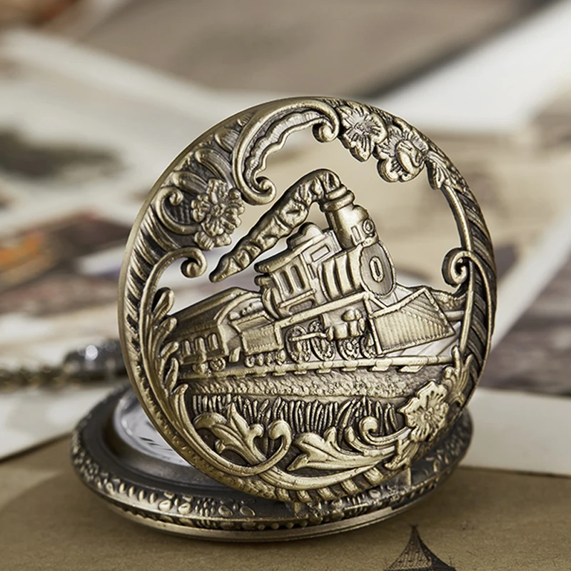 Collection Pocket Watch Fob Chain Necklace Train Car Horse Engrave Pendant Mens Flip Bronze Case Watch Hour Clock for Men Women
Collection Pocket Watch Fob Chain Necklace Train Car Horse Engrave Pendant Mens Flip Bronze Case Watch Hour Clock for Men Women