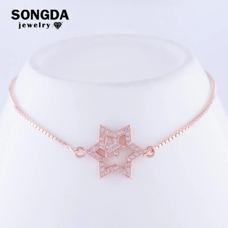 SONGDA Simple Chic Pulseras Chain Bracelet Shining CZ Crystal Star Of David Charm Bracelet Femme Best Blessing Jewish Jewelry
SONGDA Simple Chic Pulseras Chain Bracelet Shining CZ Crystal Star Of David Charm Bracelet Femme Best Blessing Jewish Jewelry