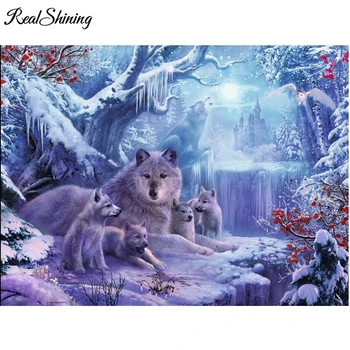 REALSHINING 5d diy diamond painting full square pictures 3d cross stitch diamond painting snow wolves mosaic home decor FS461
REALSHINING 5d diy diamond painting full square pictures 3d cross stitch diamond painting snow wolves mosaic home decor FS461