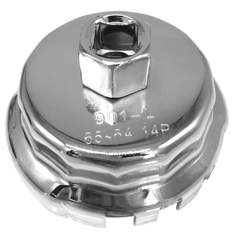 1/2 inch Square Drive 64.5mm Inner Dia 14 Flutes Cap Oil Filter Wrench Socket Remover Tool for Bluebird Geely Camry Xiali
1/2 inch Square Drive 64.5mm Inner Dia 14 Flutes Cap Oil Filter Wrench Socket Remover Tool for Bluebird Geely Camry Xiali
