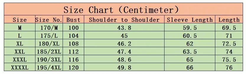 8126 Size Chart