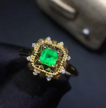 Fine Jewelry Real 18K Yellow Gold 100% Natural Emerald Gemstone 0.4ct Gold Emeraude Jewellery Rings for women Fine Ring
Fine Jewelry Real 18K Yellow Gold 100% Natural Emerald Gemstone 0.4ct Gold Emeraude Jewellery Rings for women Fine Ring