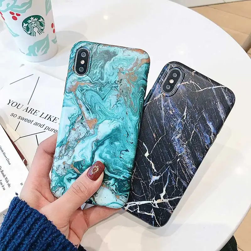 Винтажный мраморный гранитный чехол Boucho для телефона iphone XS MAX XR X чехлы мягкий