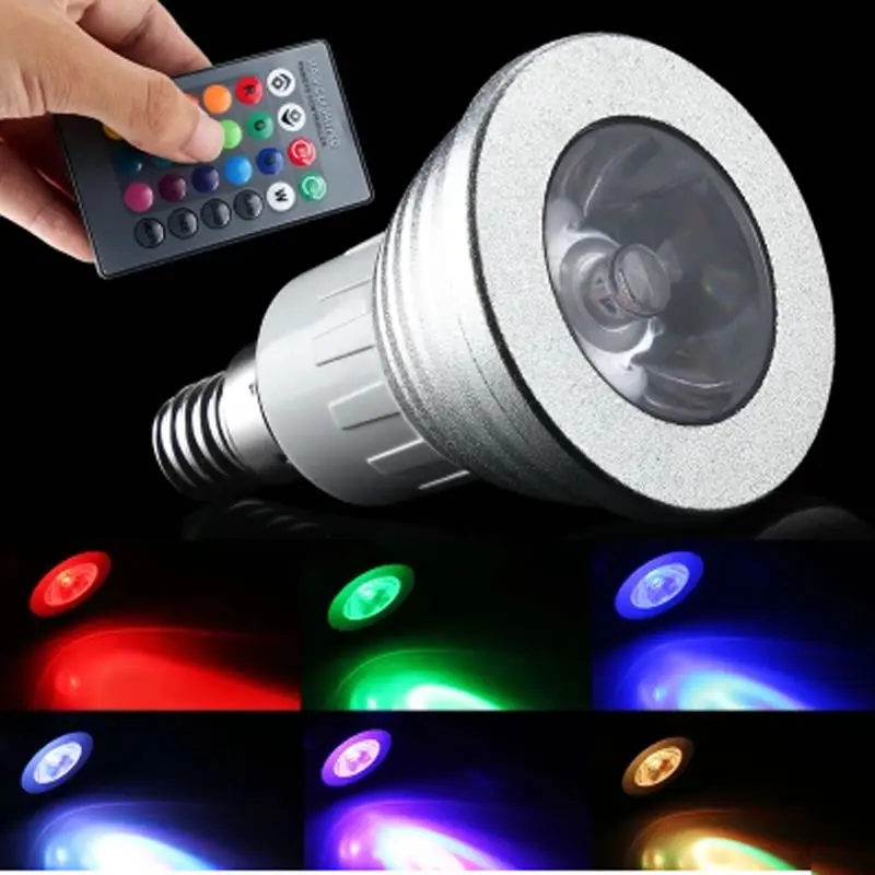 3W E14 Remote control RGB LED Spot Light RGB lamp led dimmable light spot bulb bombilla lampara lampe ampoule 110V 220V
3W E14 Remote control RGB LED Spot Light RGB lamp led dimmable light spot bulb bombilla lampara lampe ampoule 110V 220V