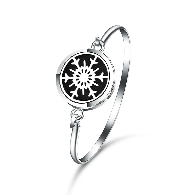 New Snowflake 25mm Trendy Aromatherapy Diffuser Bracelet Stainless Steel Magnet High Quality Essential Oil Locket Bangle Jewelry
New Snowflake 25mm Trendy Aromatherapy Diffuser Bracelet Stainless Steel Magnet High Quality Essential Oil Locket Bangle Jewelry