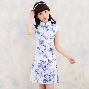 Fashion Chinese Style Cheongsam Handmade for 5-15 Girls Flower White Qipao Dress Cotton Kid's Floral Summer Princess dress
Fashion Chinese Style Cheongsam Handmade for 5-15 Girls Flower White Qipao Dress Cotton Kid's Floral Summer Princess dress