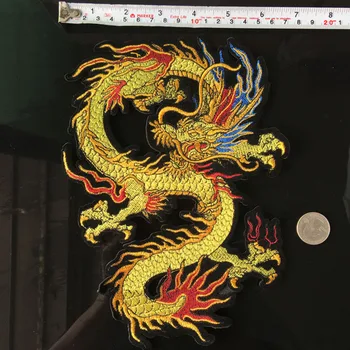 PGY High Quality Golden Chinese Dragon Embroidery Patch Sew On Clothes Punk Style Applique for DIY Clothing Accessory Patch H
PGY High Quality Golden Chinese Dragon Embroidery Patch Sew On Clothes Punk Style Applique for DIY Clothing Accessory Patch H