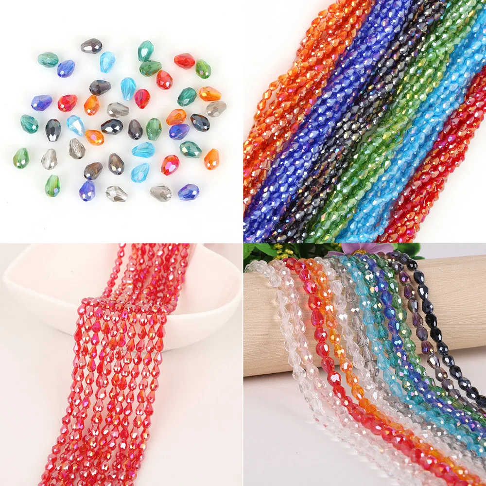3*5/4*6/5*7mm Clear Oval Faceted Crystal Beads Teardrop Beads Transparent Water Drop Glass Beads For Jewelry Making DIY
3*5/4*6/5*7mm Clear Oval Faceted Crystal Beads Teardrop Beads Transparent Water Drop Glass Beads For Jewelry Making DIY