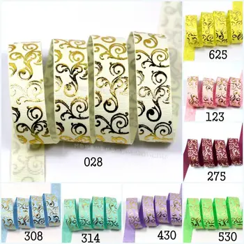 7/8" 22mm Gold Foil Swirl Grosgrain Webbing Hair Accessories DIY Handmade Ribbon Newest
7/8" 22mm Gold Foil Swirl Grosgrain Webbing Hair Accessories DIY Handmade Ribbon Newest