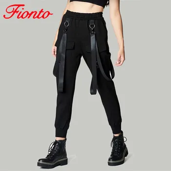 Fionto Spring Fashion 2019 Solid Color Lace-up Elastic Waist Double Pocket Casual Black Pants Street Straight Trousers AN1064
Fionto Spring Fashion 2019 Solid Color Lace-up Elastic Waist Double Pocket Casual Black Pants Street Straight Trousers AN1064