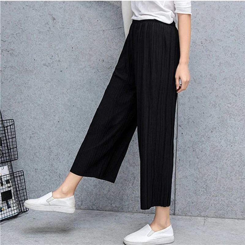 Pant Pleated chiffon Wide Leg Pants Female Summer 2019 New Korean Version Of Calf-Length Pants High Waist Loose MM Pants
Pant Pleated chiffon Wide Leg Pants Female Summer 2019 New Korean Version Of Calf-Length Pants High Waist Loose MM Pants