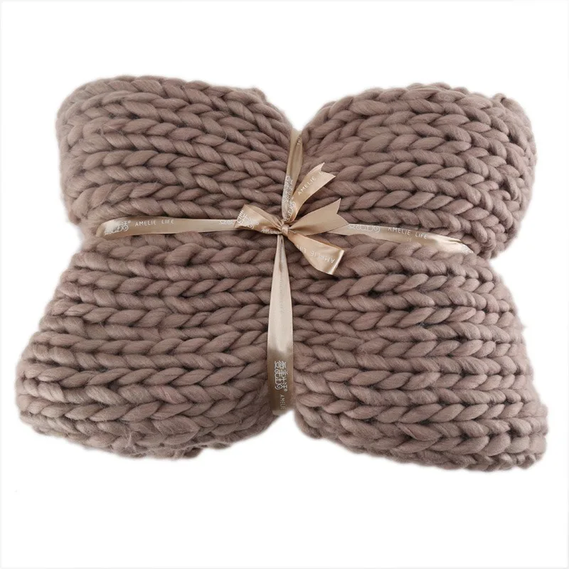Hand Chunky Wool Knitted Blanket Thick Yarn Merino Wool Bulky Knitting Throw Blankets Drop Shipping zh1
Hand Chunky Wool Knitted Blanket Thick Yarn Merino Wool Bulky Knitting Throw Blankets Drop Shipping zh1