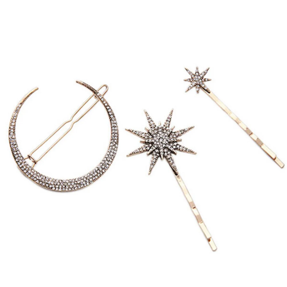 3pcs/Set Geometric Star Moon Rhinestone Hair Clip Hairpin Hair Accessories Hair Styling Tools Women Girls Hair Clip Dropshipping
3pcs/Set Geometric Star Moon Rhinestone Hair Clip Hairpin Hair Accessories Hair Styling Tools Women Girls Hair Clip Dropshipping