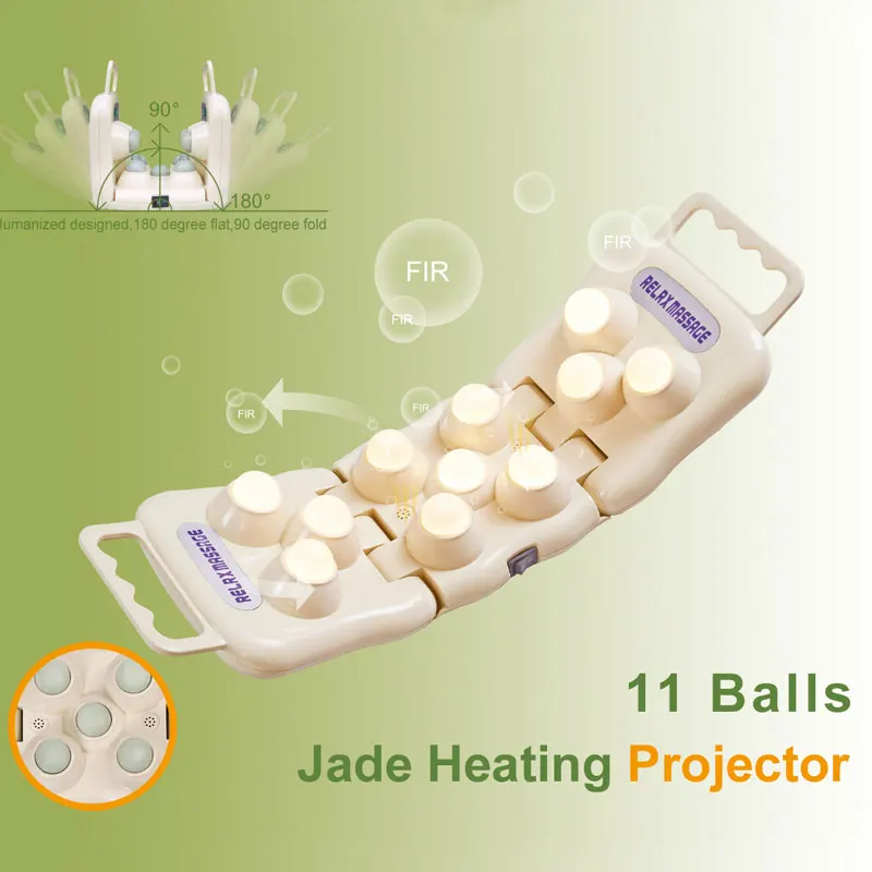 

POP RELAX 11 balls real jade roller massager projector LED photon light infrared knee pain relief therapy device body heater