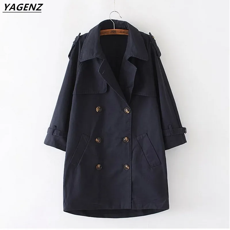 Female Windbreaker Medium Length 2017 New Spring Autumn Fashion Retro Thin Section High Quality Solid Color Outerwear YAGENZ A49
Female Windbreaker Medium Length 2017 New Spring Autumn Fashion Retro Thin Section High Quality Solid Color Outerwear YAGENZ A49
