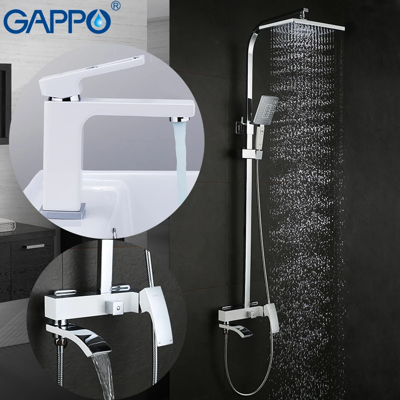 

GAPPO shower system basin waterfall faucets shower mixer tap bath faucet Rainfall taps bath tub Faucets wall mounted