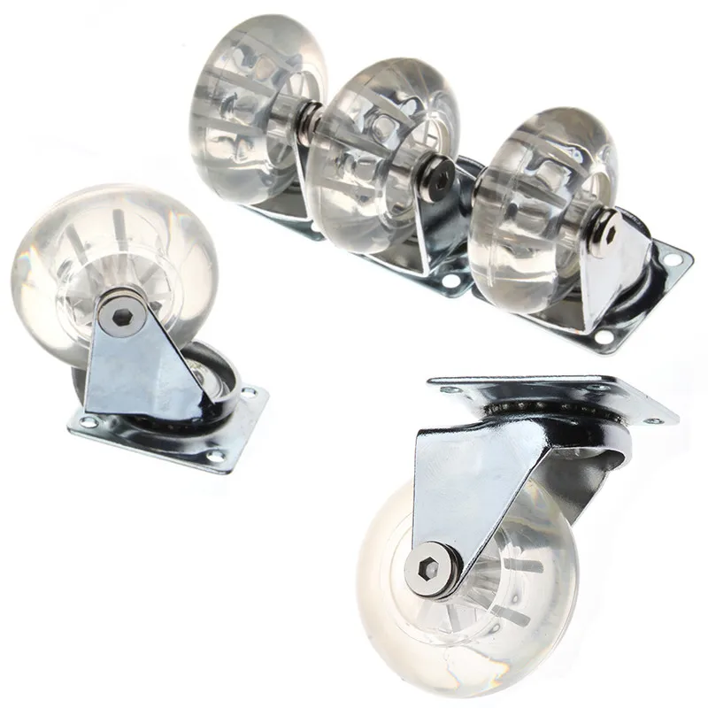 4 pieces Damping Transparent PU Caster Mute Universal Heavy Duty Furniture Wheel For Children's Car Office Chair Swivel Casters
4 pieces Damping Transparent PU Caster Mute Universal Heavy Duty Furniture Wheel For Children's Car Office Chair Swivel Casters