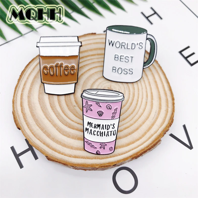 Creative Cartoon Water Coffee Milk Cup WORLD'S BEST BOSS Enamel Brooch Badge T-shirt Bag Pin Accessories Women Jewelry Gifts
Creative Cartoon Water Coffee Milk Cup WORLD'S BEST BOSS Enamel Brooch Badge T-shirt Bag Pin Accessories Women Jewelry Gifts