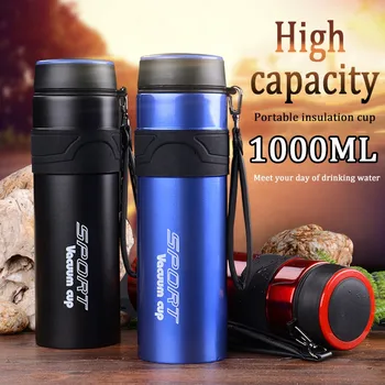 1000ml New Large Capacity Thermos Double Wall 304 Stainless Steel Vacuum Flasks Portable Thermal Travel Coffee Bottles
1000ml New Large Capacity Thermos Double Wall 304 Stainless Steel Vacuum Flasks Portable Thermal Travel Coffee Bottles