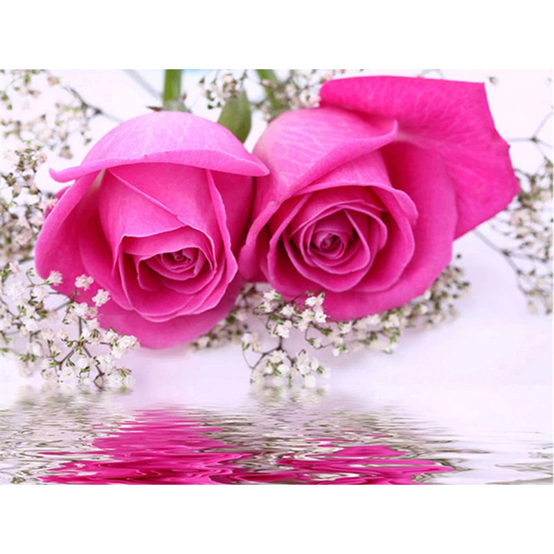 5D DIY Diamond Embroidery Romantic rose Painting Cross Stitch full Square Rhinestone Mosaic home decoration gift | Дом и сад