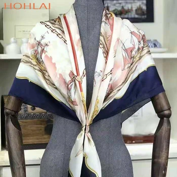 ChinaStyle Blue White Silk Scarf Cape 2019New Design Ladies Muslim Head Scarf Printed Fashion Accessories Satin Scarf 110*110cm
ChinaStyle Blue White Silk Scarf Cape 2019New Design Ladies Muslim Head Scarf Printed Fashion Accessories Satin Scarf 110*110cm