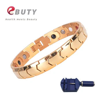 EBUTY Female Gold Bracelet Stainless Steel Energy High Quality FIR Therapy Fashion Jewelry Bangle Germanium Wristband
EBUTY Female Gold Bracelet Stainless Steel Energy High Quality FIR Therapy Fashion Jewelry Bangle Germanium Wristband