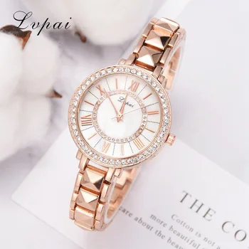 Lvpai Brand Rose Gold Quartz Watch Women Elegant Dress Rhinestone Watches Luxury Adjustable Watch Band Chain Watch For Women
Lvpai Brand Rose Gold Quartz Watch Women Elegant Dress Rhinestone Watches Luxury Adjustable Watch Band Chain Watch For Women