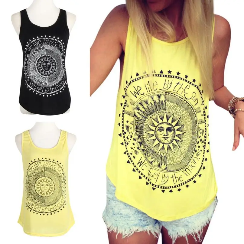 KANCOOLD tops high quality Sexy Sun Printed Sleeveless Vest Tee t-Shirt Casual Tank summer tops for women 2018 ap27
KANCOOLD tops high quality Sexy Sun Printed Sleeveless Vest Tee t-Shirt Casual Tank summer tops for women 2018 ap27