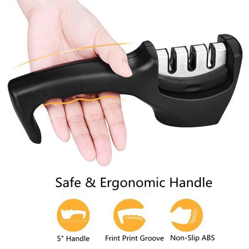 3 Stages Knife Sharpener Professional Kitchen Sharpening Stone Grinder Knives Whetstone Tungsten Diamond Ceramic Sharpener Tool
3 Stages Knife Sharpener Professional Kitchen Sharpening Stone Grinder Knives Whetstone Tungsten Diamond Ceramic Sharpener Tool