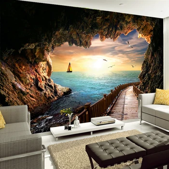 Custom Mural Wallpaper Wall Covering Cave Sea View Sunset Landscape Wall Murals For Living Room Sofa Backdrop Photo Wallpaper 3D
Custom Mural Wallpaper Wall Covering Cave Sea View Sunset Landscape Wall Murals For Living Room Sofa Backdrop Photo Wallpaper 3D