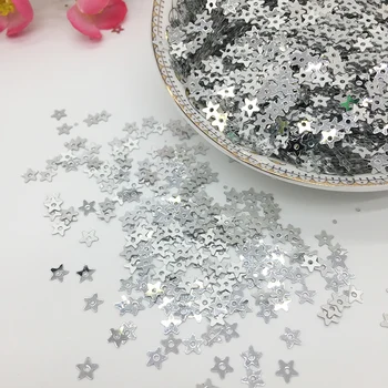 LNHOME 50g/Lot 5mm Silver Star Flakes Sequins PVC Paillette Loose Flat Round Corner Hole Sequins Garment Accessories Sequins
LNHOME 50g/Lot 5mm Silver Star Flakes Sequins PVC Paillette Loose Flat Round Corner Hole Sequins Garment Accessories Sequins