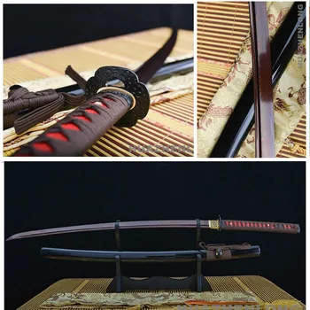 functional hand madefull tang red folded steel Damascus forged practical Katana with hi Japanese Samurai Sword iron tsuba
functional hand madefull tang red folded steel Damascus forged practical Katana with hi Japanese Samurai Sword iron tsuba