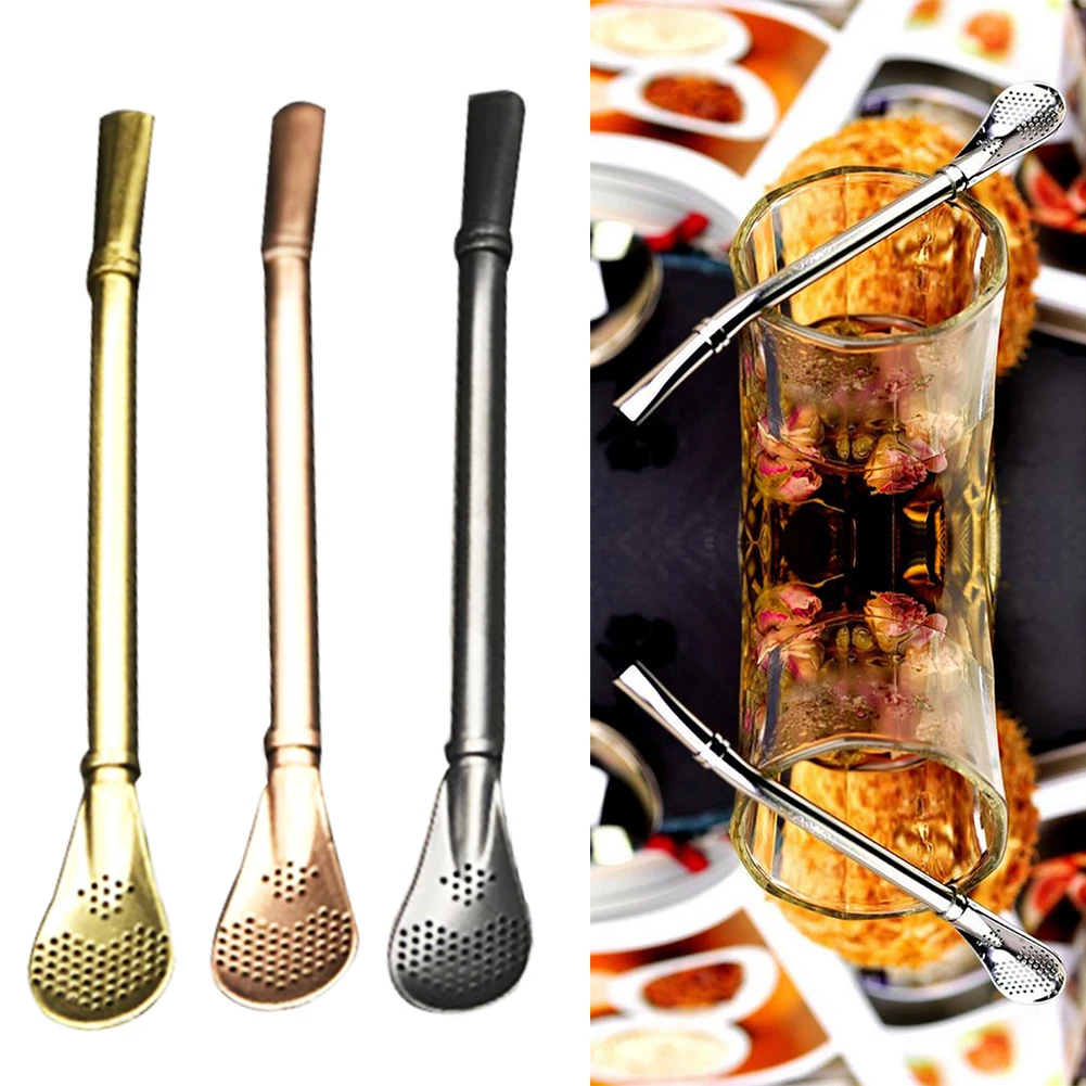 Reusable 304 Stainless Steel Drinking Straw Spoon Tea Filter Yerba Mate Tea Straws Bombilla Gourd Tea Tools Bar Accessories
Reusable 304 Stainless Steel Drinking Straw Spoon Tea Filter Yerba Mate Tea Straws Bombilla Gourd Tea Tools Bar Accessories
