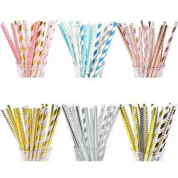 25Pc Mix Color Foil Striped Star Dot Disposable Paper Straws For Wedding Birthday Party Christmas Drinking Straws Decor Supplies
25Pc Mix Color Foil Striped Star Dot Disposable Paper Straws For Wedding Birthday Party Christmas Drinking Straws Decor Supplies