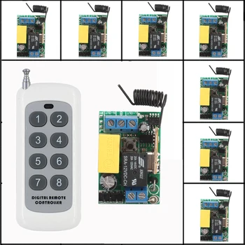 AC 220V 8CH RF Wireless Switch Remote Control Switch 315MHZ/433Mhz Transmitter With 8 X Receiver
AC 220V 8CH RF Wireless Switch Remote Control Switch 315MHZ/433Mhz Transmitter With 8 X Receiver