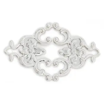36x23mm Rhombus Brass Hollow Filigree Flower Connector Link Charm Pendant White Gold, 50pcs/lot Hair Accessories Components
36x23mm Rhombus Brass Hollow Filigree Flower Connector Link Charm Pendant White Gold, 50pcs/lot Hair Accessories Components