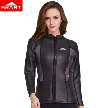 SBART Women Long Sleeve 2MM Neoprene Wetsuit tops Sunscreen Smoothskin Elastic Swimsuit Surfing Scuba Diving Shirt Jacket
SBART Women Long Sleeve 2MM Neoprene Wetsuit tops Sunscreen Smoothskin Elastic Swimsuit Surfing Scuba Diving Shirt Jacket