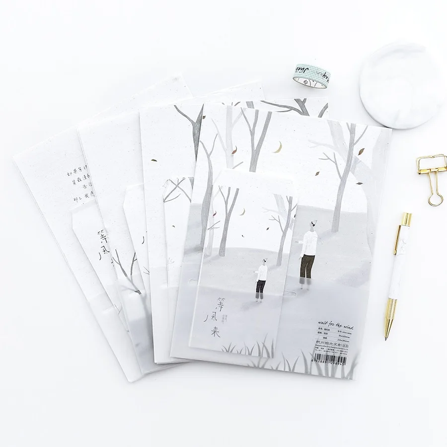 9Pcs/Set 3 Envelopes + 6 Writting Paper Up In The Wind Envelope For Gift Korean Stationery
9Pcs/Set 3 Envelopes + 6 Writting Paper Up In The Wind Envelope For Gift Korean Stationery