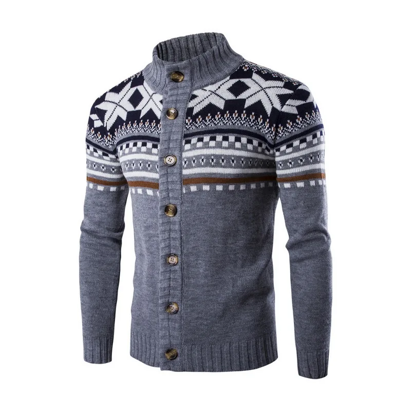 Casual knitted snowflakes cardigan for women15