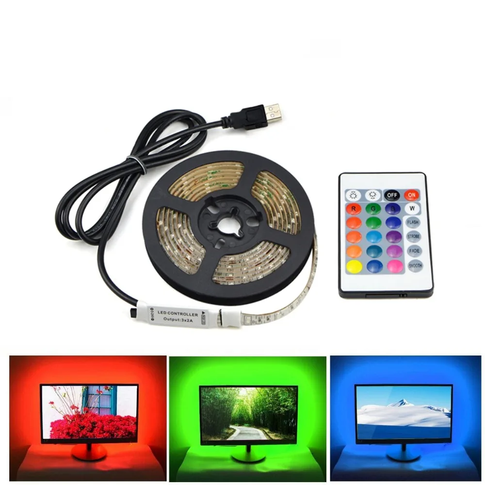 DC5V Flexible LED light Tape Ribbon USB LED Strip lamp 2835SMD 1M-5M TV Desktop Screen Background Bias Lighting Lamp Tape Diode
DC5V Flexible LED light Tape Ribbon USB LED Strip lamp 2835SMD 1M-5M TV Desktop Screen Background Bias Lighting Lamp Tape Diode