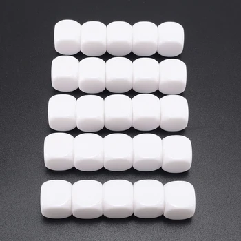 Hot Sale 25pcs Standard Size Blank Dice D6 Six Sided Acrylic RPG Gaming Dice 16mm White for Boardgame Playing Game Accessories
Hot Sale 25pcs Standard Size Blank Dice D6 Six Sided Acrylic RPG Gaming Dice 16mm White for Boardgame Playing Game Accessories
