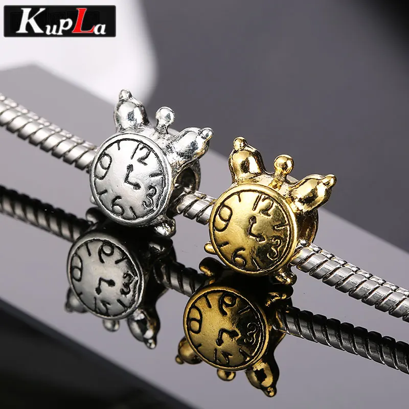 Vintage Clock Beads fit Pandora Charms Bracelets Fashion European Beads Metal DIY Big Hole Spacer Beads for Jewelry Making
Vintage Clock Beads fit Pandora Charms Bracelets Fashion European Beads Metal DIY Big Hole Spacer Beads for Jewelry Making