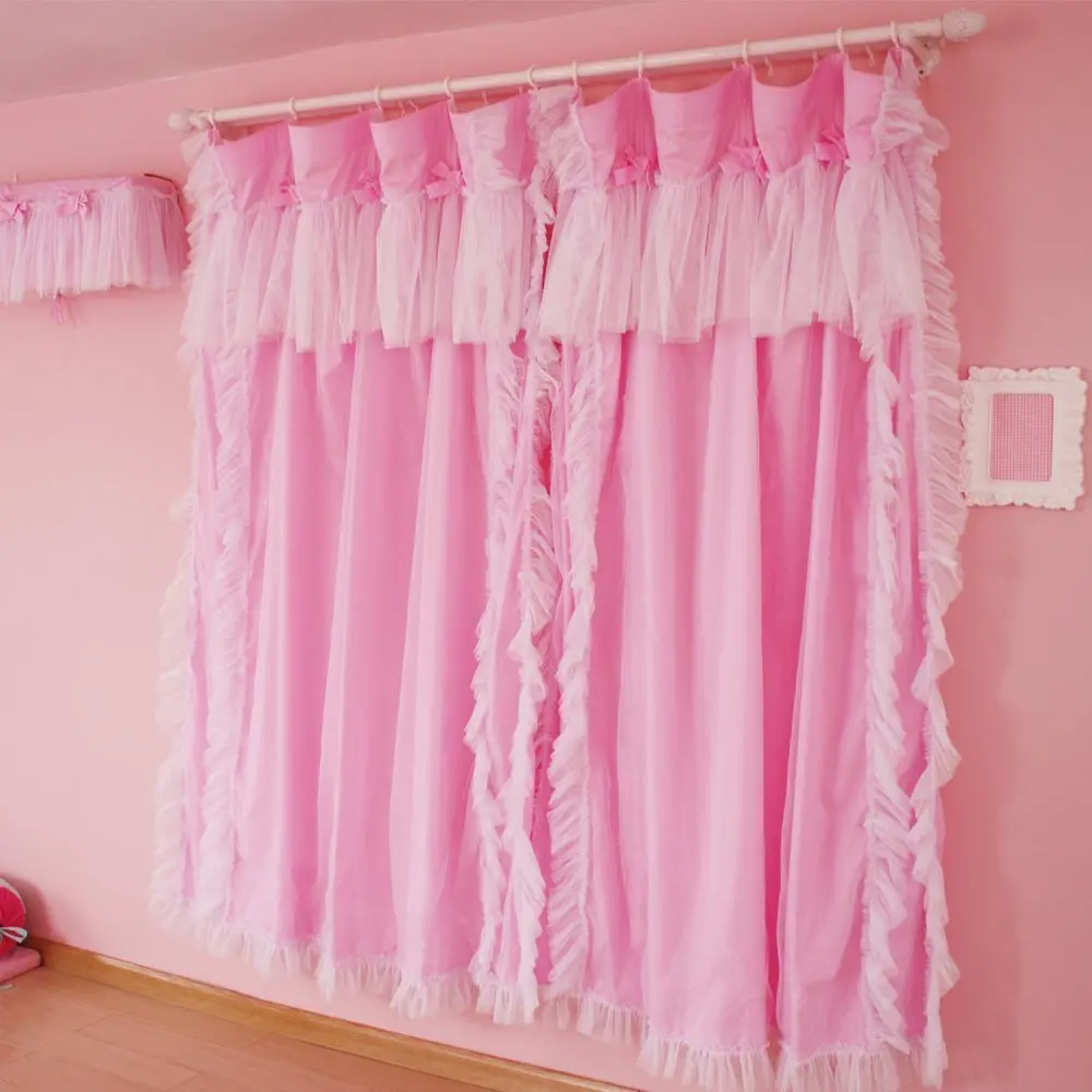 WINLIFE Sweet Pink Curtains Korean Ruffled Girls Living Room Curtains Pink Lace Princess Window Curtains 2Panels
WINLIFE Sweet Pink Curtains Korean Ruffled Girls Living Room Curtains Pink Lace Princess Window Curtains 2Panels