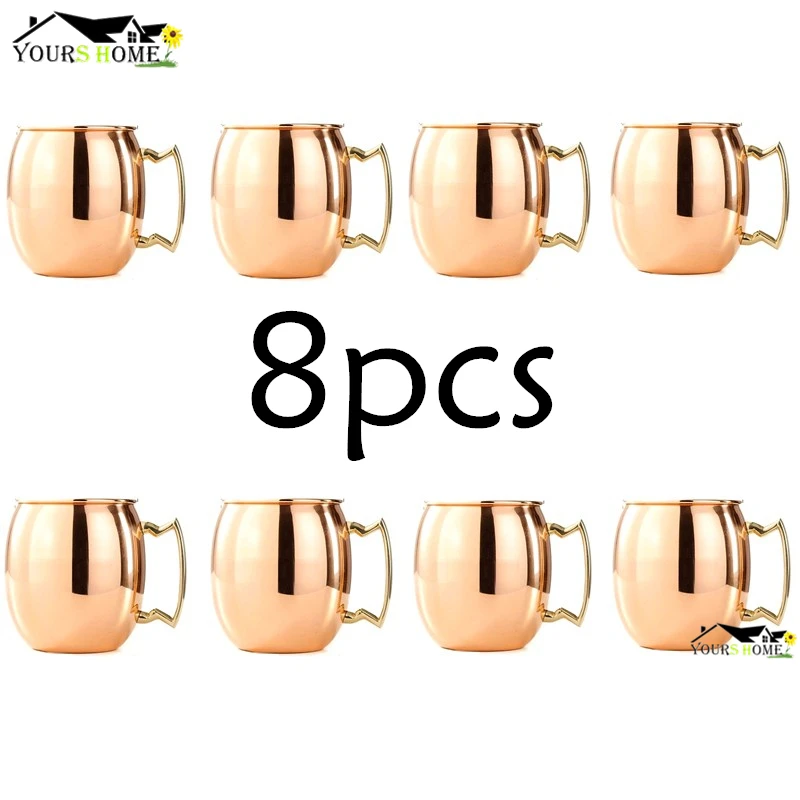 8 Pieces 550ml Perfect Smooth Moscow Mule Mug Drum- Copper Plated Beer Cup Coffee Cup Stainless Steel-Copper Plated Cup
8 Pieces 550ml Perfect Smooth Moscow Mule Mug Drum- Copper Plated Beer Cup Coffee Cup Stainless Steel-Copper Plated Cup