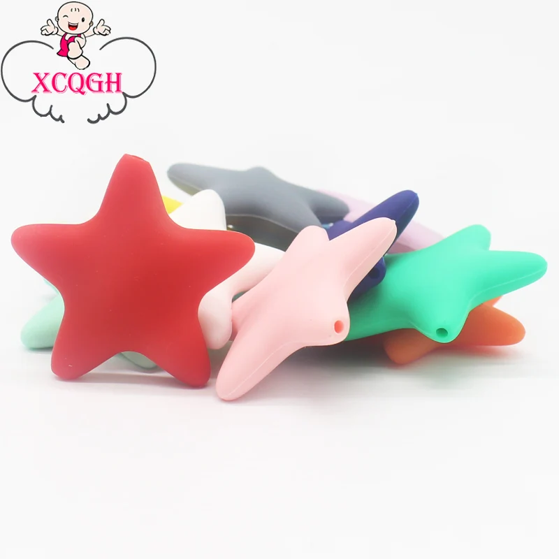 XCQGH 2Ps Star Silicone Teether Baby Teething Beads DIY Pacifier Clips Chain BPA Free Silicone Soft Texture Infant Teething Gift
XCQGH 2Ps Star Silicone Teether Baby Teething Beads DIY Pacifier Clips Chain BPA Free Silicone Soft Texture Infant Teething Gift